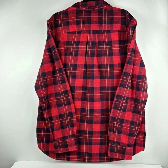 THE NORTH FACE SZ M RED PLAID NWT MENS LONG SLEEVE 100% COTTON SHIRT - Picture 7 of 7